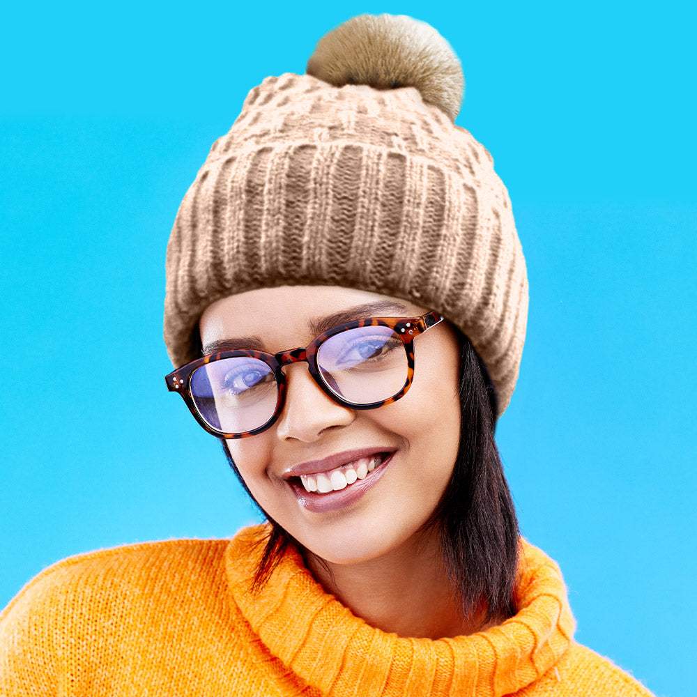 Fleece Lining Solid Knit Faux Fur Pom Pom Beanie Hat - Madeline Love - Flyclothing LLC