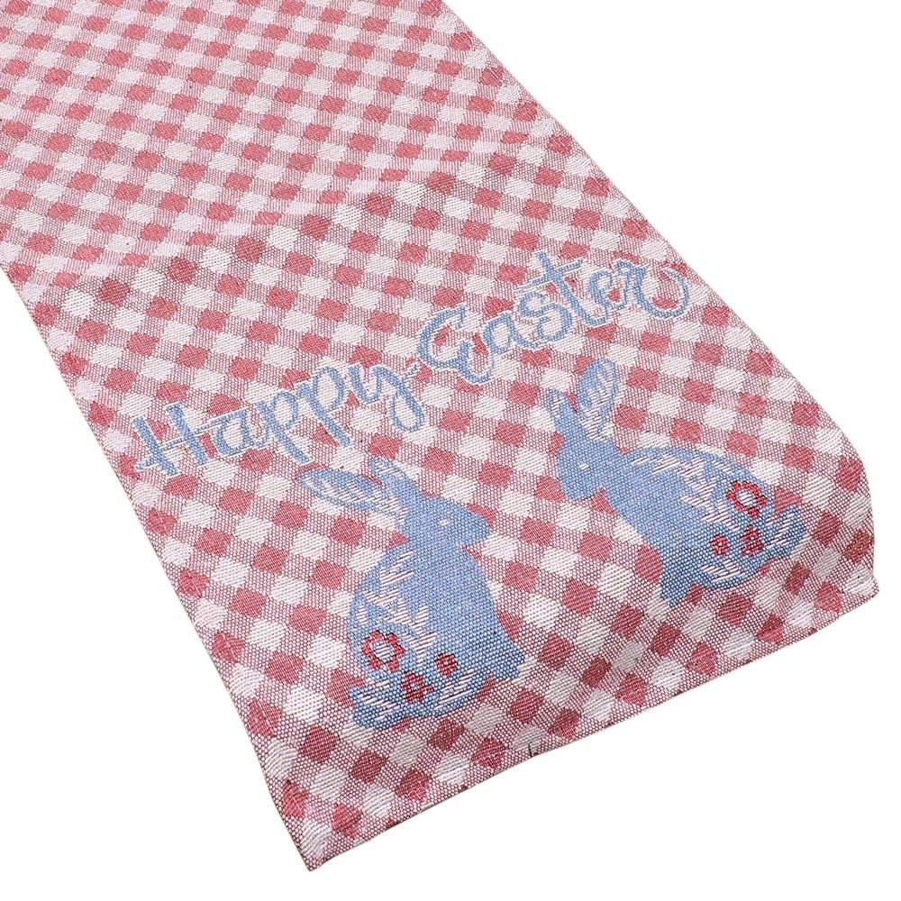 HAPPY EASTER Message Bunny Checkered Table Runner - Madeline Love - Flyclothing LLC
