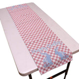 HAPPY EASTER Message Bunny Checkered Table Runner - Madeline Love - Flyclothing LLC