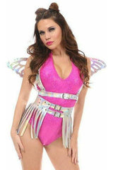 Daisy Corsets Silver Hologram Fringe Mini Skirt - Daisy Corsets - Flyclothing LLC