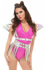 Daisy Corsets Silver Hologram Fringe Mini Skirt - Daisy Corsets