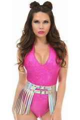 Daisy Corsets Silver Hologram Fringe Mini Skirt - Daisy Corsets