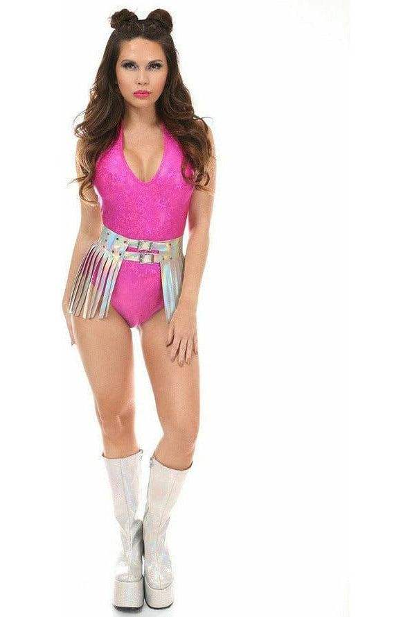 Daisy Corsets Silver Hologram Fringe Mini Skirt - Daisy Corsets - Flyclothing LLC