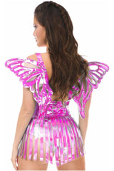 Daisy Corsets Fuchsia Holo Large Butterfly Wing Body Harness - Daisy Corsets