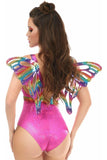 Daisy Corsets Rainbow Glitter PVC Large Butterfly Wing Body Harness - Daisy Corsets