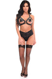 Daisy Corsets Black & Silver Spikes Body Harness - Daisy Corsets