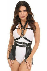 Daisy Corsets Matte Black Vegan Leather Body Harness - Daisy Corsets