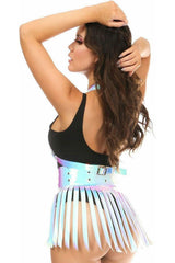 Daisy Corsets Blue/Purple Holo Halter Bra Harness - Daisy Corsets - Flyclothing LLC