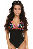 Daisy Corsets Rainbow Glitter PVC Strappy Bra Top - Daisy Corsets