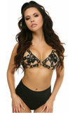 Daisy Corsets Black/Gold Strappy Harness Bra Top - Daisy Corsets