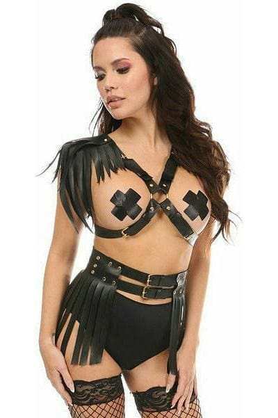Daisy Corsets Black/Gold Fringe Shoulder Harness - Daisy Corsets - Flyclothing LLC