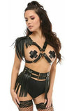 Daisy Corsets Black/Gold Fringe Shoulder Harness - Daisy Corsets