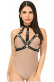 Daisy Corsets Black Vegan Leather Body Harness - Daisy Corsets - Flyclothing LLC