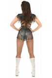 Daisy Corsets Black Vegan Leather Body Harness w/Shoulder Fringe - Daisy Corsets - Flyclothing LLC