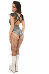 Daisy Corsets Black Vegan Leather Body Harness w/Shoulder Fringe - Daisy Corsets - Flyclothing LLC
