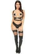 Daisy Corsets Black Vegan Leather Body Harness w/Wings - Daisy Corsets