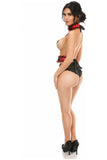 Daisy Corsets Kitten Collection Red/Black Lace Single Strap Body Harness - Daisy Corsets