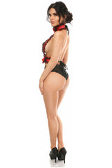 Daisy Corsets Kitten Collection Red/Black Lace Double Strap Body Harness - Daisy Corsets