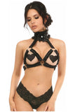 Daisy Corsets USA Kitten Collection Black Lace Triangle Top Harness - Daisy Corsets