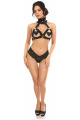 Daisy Corsets USA Kitten Collection Black Lace Triangle Top Harness - Daisy Corsets - Flyclothing LLC
