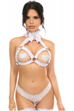 Daisy Corsets Kitten Collection White/White Lace Bra Top Body Harness - Daisy Corsets