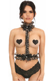 Daisy Corsets Kitten Collection Leopard Velvet Single Strap Body Harness - Daisy Corsets