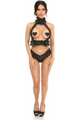 Daisy Corsets Kitten Collection Pinstripe Double Strap Body Harness - Daisy Corsets