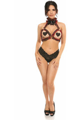 Daisy Corsets Kitten Collection Red Plaid Triangle Top Body Harness - Daisy Corsets