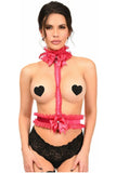 Daisy Corsets Kitten Collection Fuchsia/Fuchsia Lace Single Strap Body Harness - Daisy Corsets