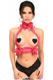Daisy Corsets Kitten Collection Fuchsia/Fuchsia Lace Double Strap Body Harness - Daisy Corsets