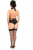 Daisy Corsets Kitten Collection Dusty Rose Velvet Double Strap Body Harness - Daisy Corsets