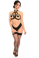 Daisy Corsets BOXED Black Stretchy Body Harness w/Gold Hardware - Daisy Corsets