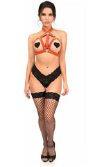 Daisy Corsets BOXED Red Stretchy Body Harness w/Gold Hardware - Daisy Corsets