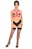 Daisy Corsets BOXED Hot Pink Stretchy Body Harness w/Gold Hardware - Daisy Corsets