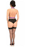 Daisy Corsets BOXED Dark Purple Stretchy Body Harness w/Gold Hardware - Daisy Corsets