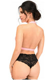 Daisy Corsets BOXED Lt Pink Stretchy Body Harness w/Silver Hardware - Daisy Corsets
