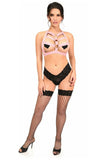Daisy Corsets BOXED Lt Pink Stretchy Body Harness w/Silver Hardware - Daisy Corsets