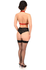 Daisy Corsets BOXED Dark Red Stretchy Body Harness w/Gold Hardware - Daisy Corsets