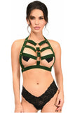 Daisy Corsets BOXED Dark Emerald Green Stretchy Body Harness w/Gold Hardware - Daisy Corsets