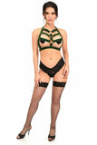 Daisy Corsets BOXED Dark Emerald Green Stretchy Body Harness w/Gold Hardware - Daisy Corsets