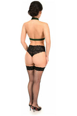 Daisy Corsets BOXED Dark Emerald Green Stretchy Body Harness w/Gold Hardware - Daisy Corsets