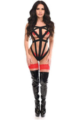 Daisy Corsets BOXED Black Stretchy Body Harness Bodysuit w/Silver Hardware - Daisy Corsets - Flyclothing LLC