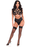 Daisy Corsets BOXED Black Stretchy Body Harness w/Silver Hardware - Daisy Corsets - Flyclothing LLC