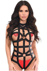 Daisy Corsets BOXED Black Stretchy Body Harness Bodysuit w/Silver Hardware - Daisy Corsets - Flyclothing LLC