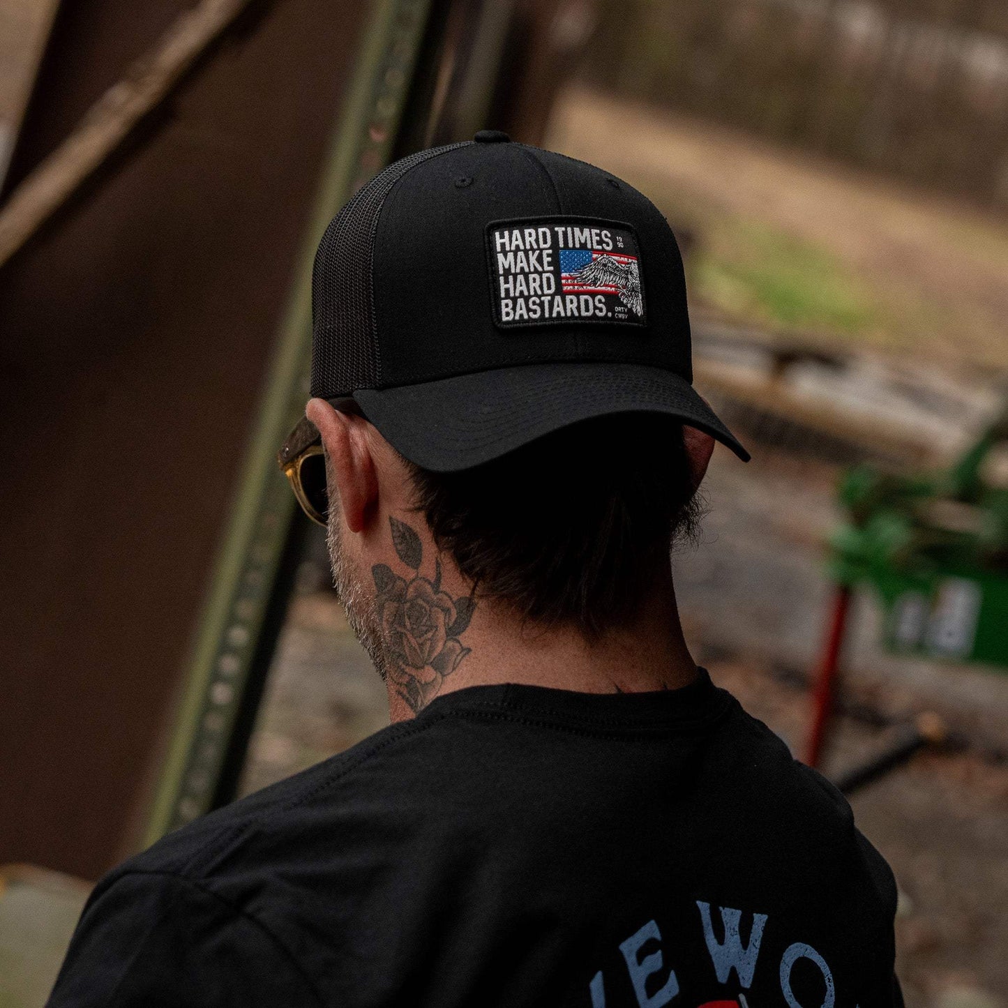 Hard Times Make Hard Bastards Patch Snapback Hat - DIRTY COWBOY USA - Flyclothing LLC