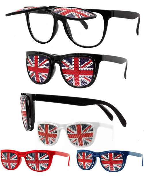 British Flag Flip Sunglasses - HB Sunglasses - Flyclothing LLC