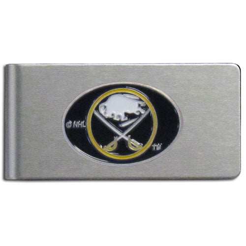 Buffalo Sabres Brushed Metal Money Clip - Buffalo Sabres - Flyclothing LLC