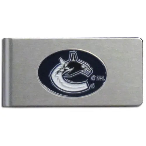 Vancouver Canucks Brushed Metal Money Clip - Vancouver Canucks - Flyclothing LLC