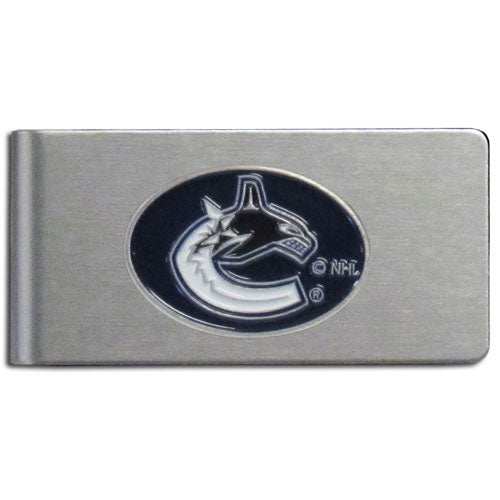 Vancouver Canucks Brushed Metal Money Clip - Vancouver Canucks - Flyclothing LLC