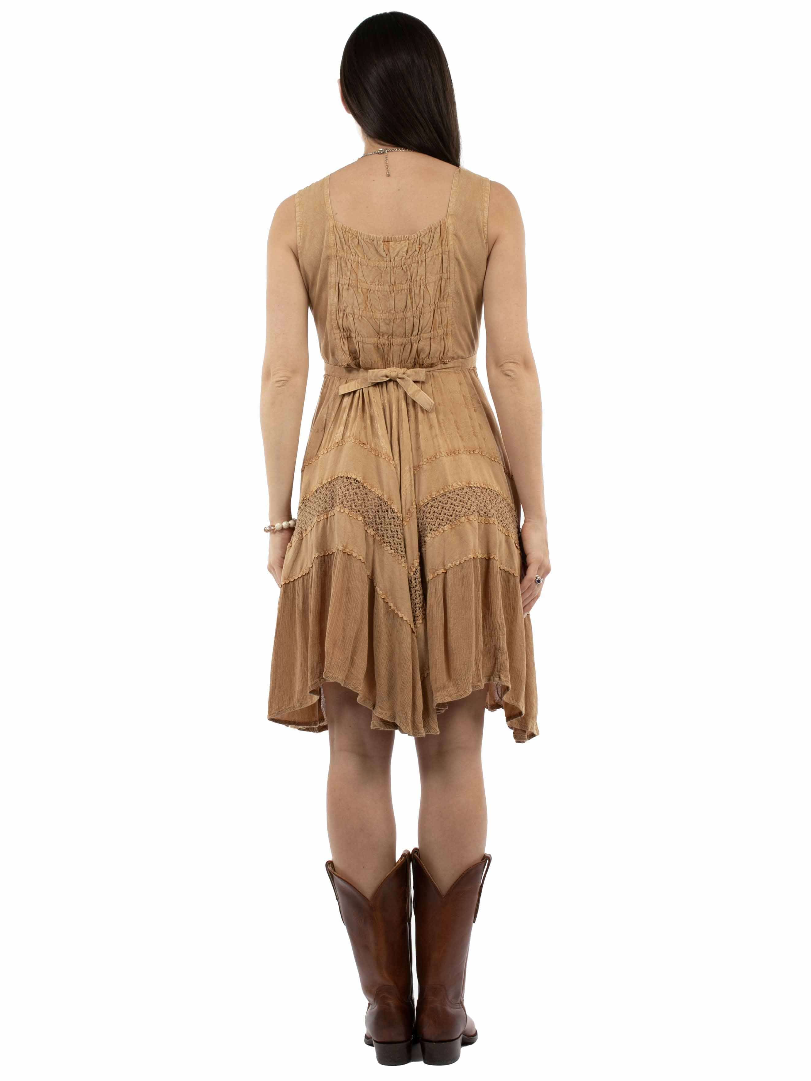 Honey creek Beige 100% rayon Short tank dress